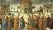 Pietro Perugino Christ Delivering the Keys to St.Peter oil on canvas